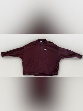 Nike Phoenix Fleece Oversized Full Zip Jacket Burgundy Women’s Medium